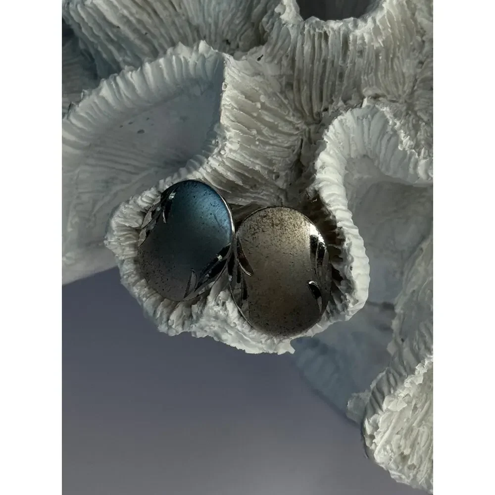 Vintage 925 Sterling Silver Cufflinks Oval Shape